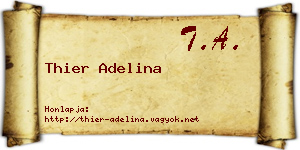 Thier Adelina névjegykártya